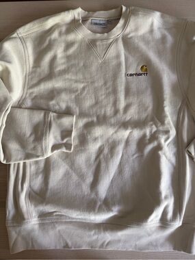 Carhartt WIP American Script Men’s Cream Crewneck Sweatshirt